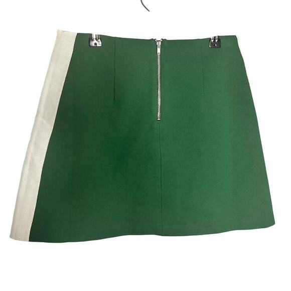 NWT Anthropologie Maeve Mod Mini Skirt Size XS Green White - Picture 5 of 8